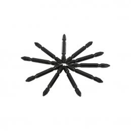 KENDO-23230532-ดอกไขควงลมแฉก-สีดำ-2-หัว-PH2-×-65mm-10-ชิ้น-แพ็ค